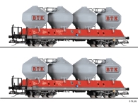 Tillig 01115 - TT - 2-tlg. Set Kesselwagen BETONIKA, Ep. VI